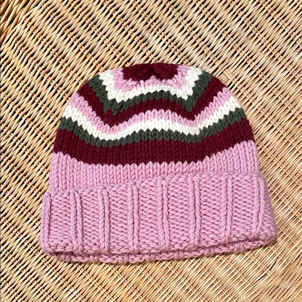 (SOLD ON DEPOP NOT FOR SALE) NWOT Vintage Juicy Couture Pink Striped Beanie - Picture 2 of 5